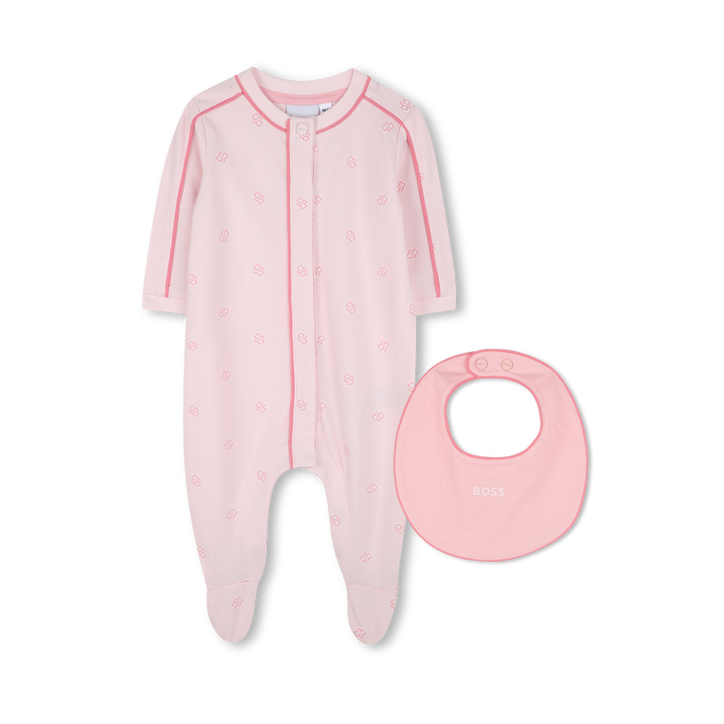 pajamas and bib set BOSS 
                    GIRL