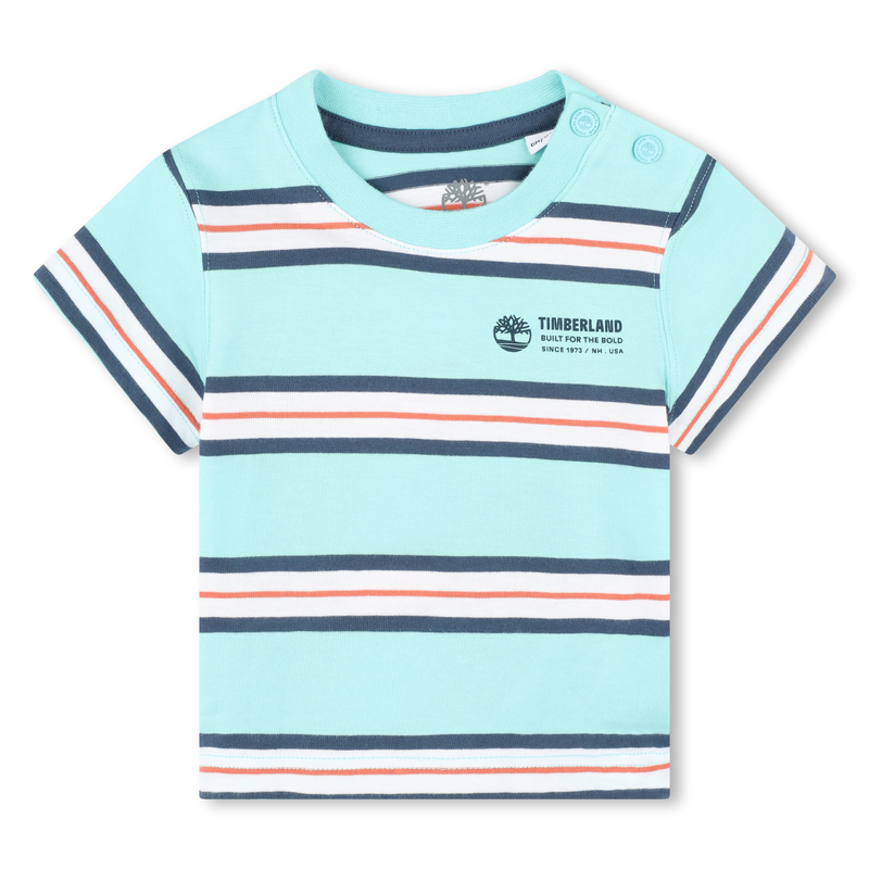 Striped Cotton T-Shirt TIMBERLAND 
                    BOY