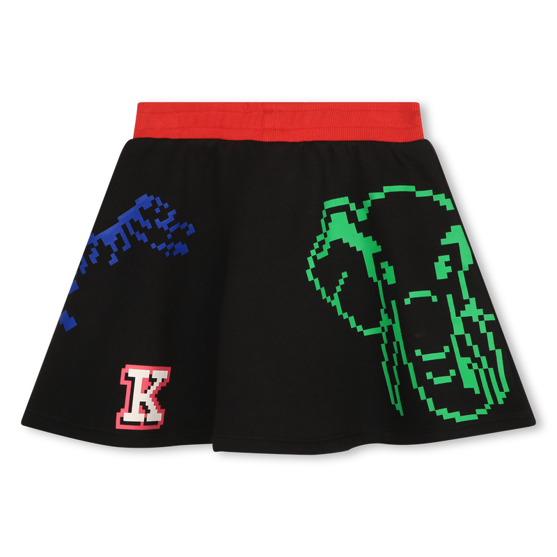 Brushed cotton-fleece skirt KENZO KIDS 
                    GIRL