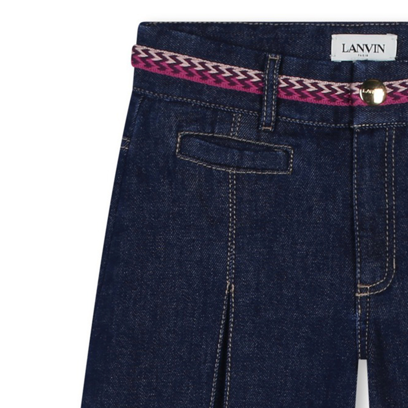 Trimmed Flared Pleated Jeans LANVIN 
                    GIRL