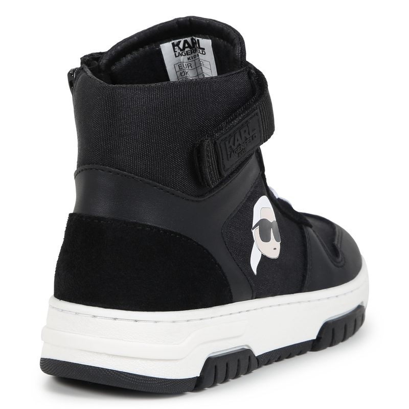 High-Top Leather Sneakers KARL LAGERFELD KIDS 
                    BOY