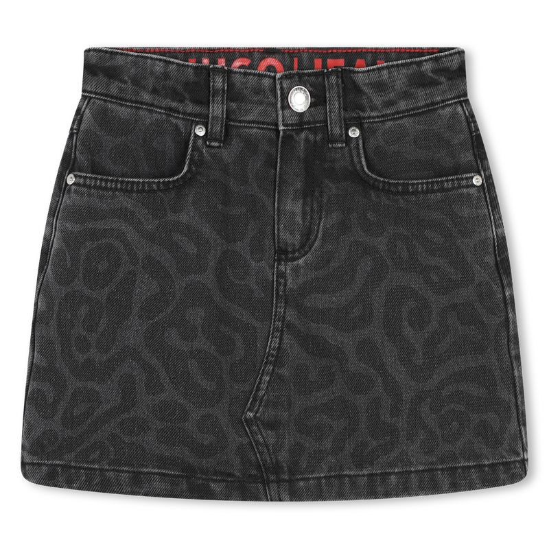 Printed Denim Miniskirt HUGO 
                    GIRL