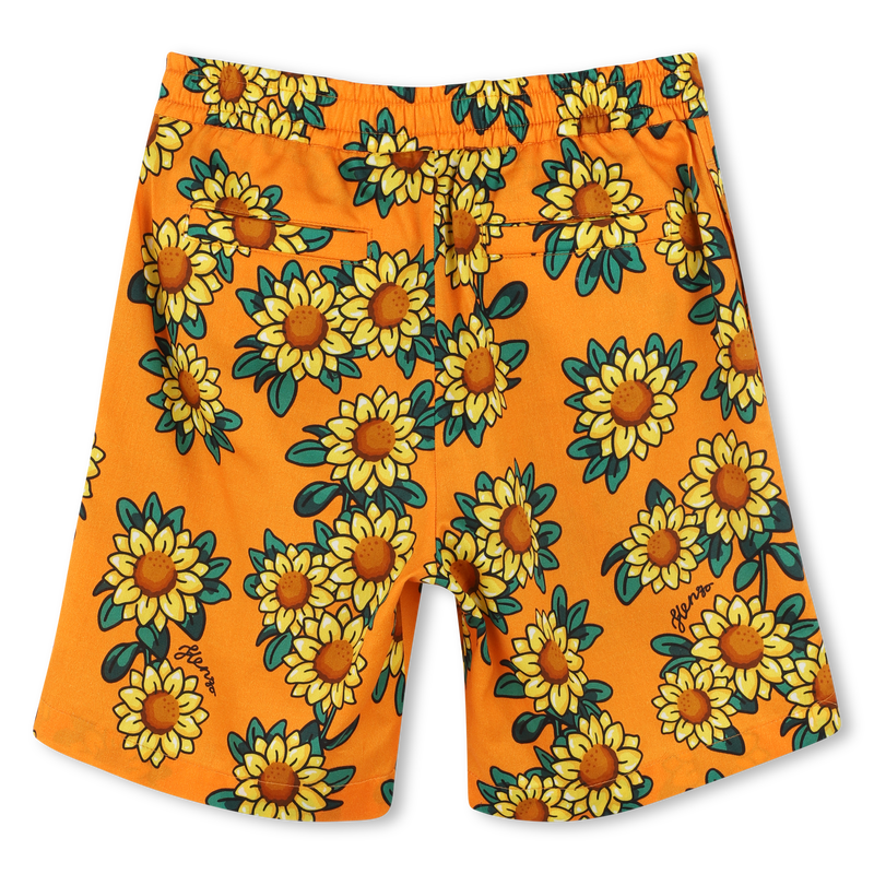 Cotton satin Bermuda shorts KENZO KIDS 
                    BOY