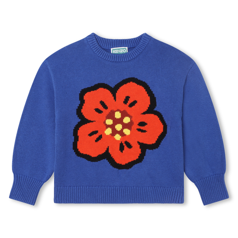 Long-sleeved jacquard pullover KENZO KIDS 
                    GIRL