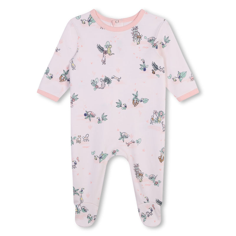 Cotton Pajamas, Hat & Bib KENZO KIDS 
                    GIRL
