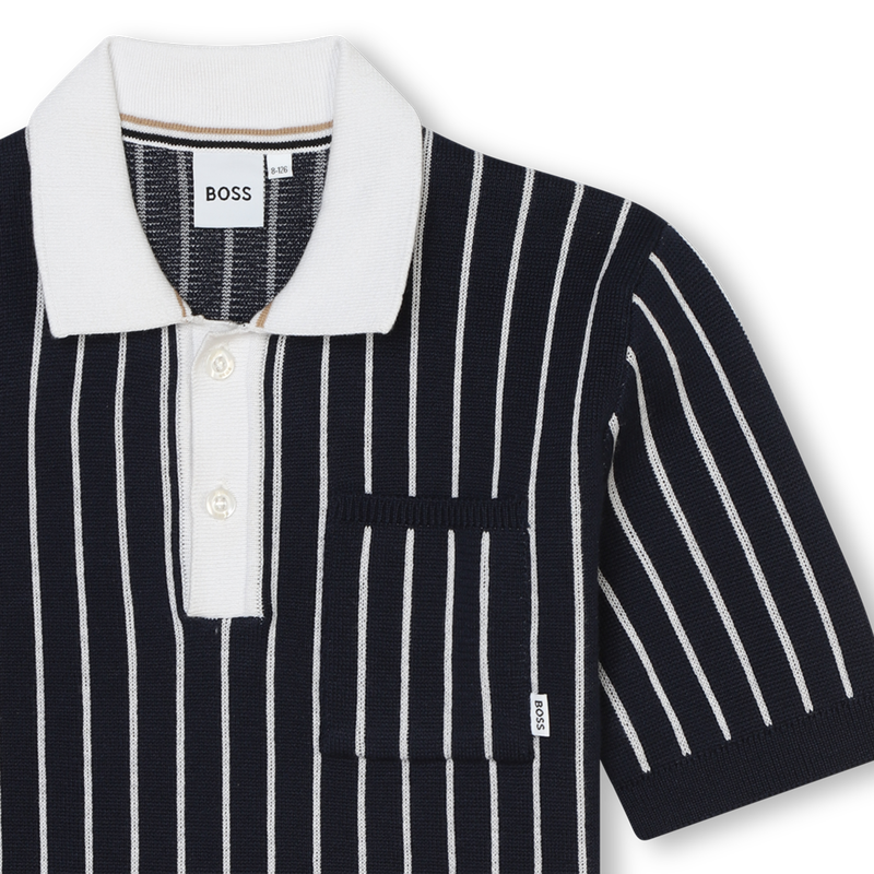Pocket detail striped polo BOSS 
                    BOY
