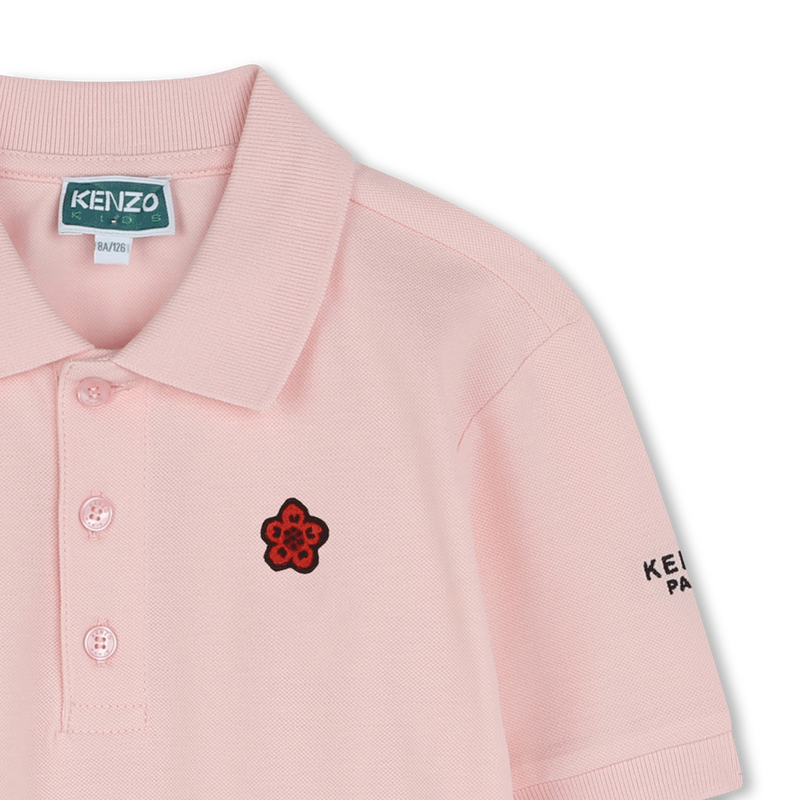 Polo with patch and embroidery KENZO KIDS 
                    UNISEX
