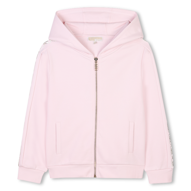 Hooded fleece cardigan MICHAEL KORS 
                    GIRL