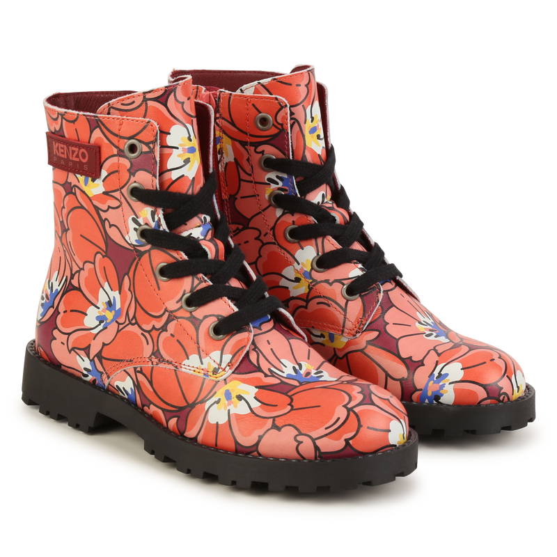Lace-up leather boots KENZO KIDS 
                    UNISEX