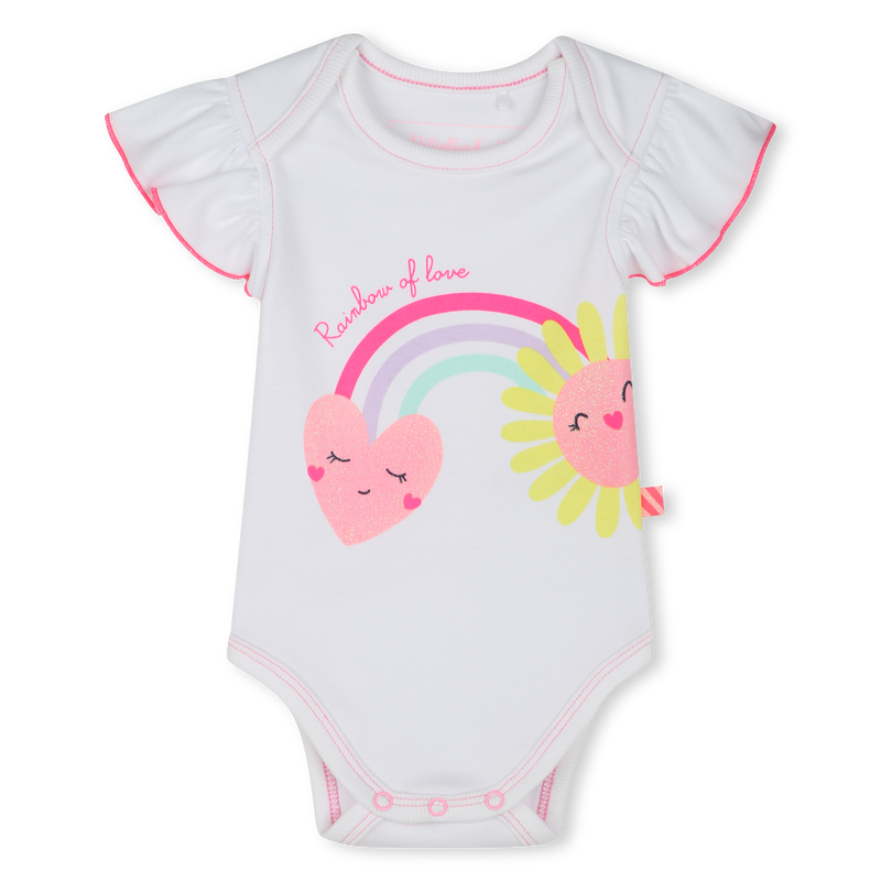 Short-sleeved cotton bodysuit BILLIEBLUSH 
                    GIRL