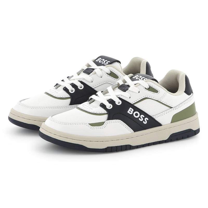 Dual-fabric lace-up sneakers BOSS 
                    BOY