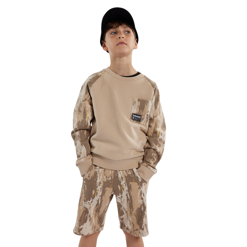 Printed Fleece Sweatshirt TIMBERLAND 
                    BOY