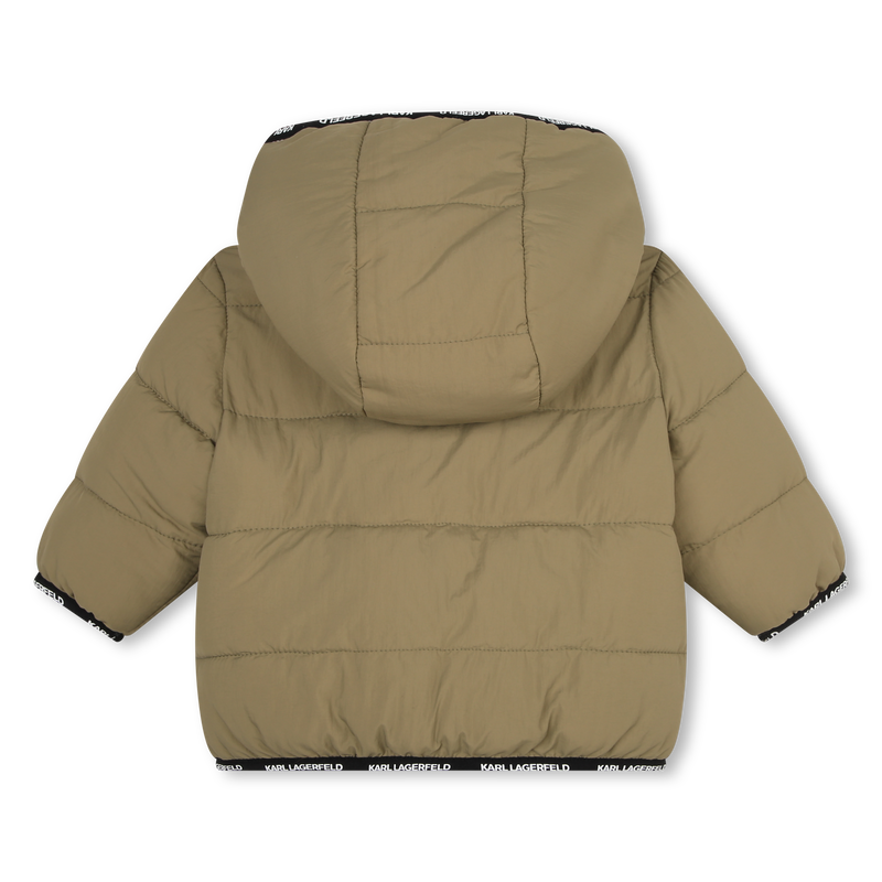 Reversible hooded puffer KARL LAGERFELD KIDS 
                    BOY