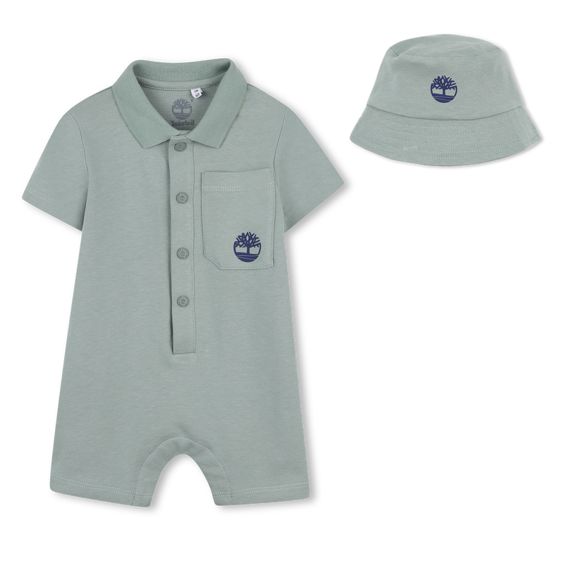 Short romper and bucket hat TIMBERLAND 
                    BOY