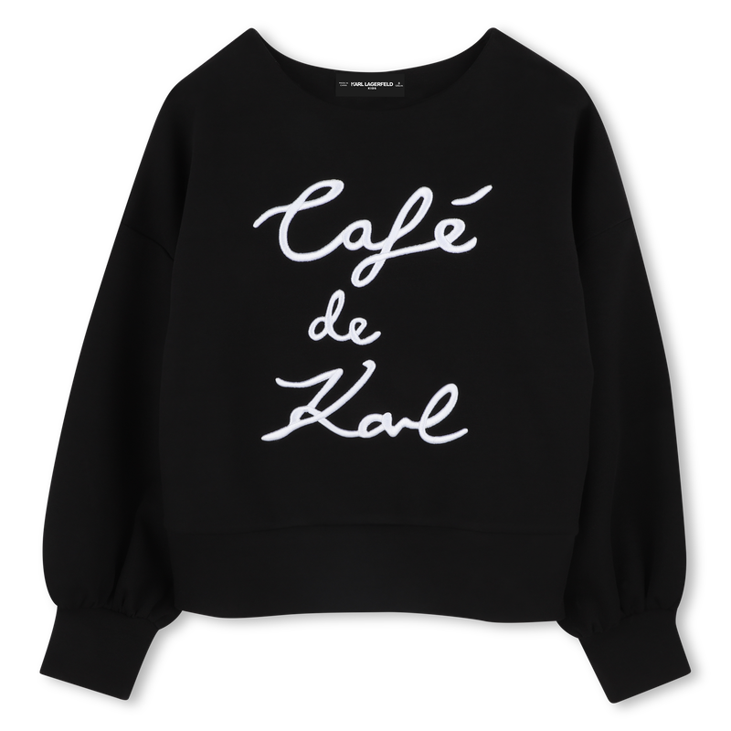 Embroidered sweatshirt KARL LAGERFELD KIDS 
                    GIRL