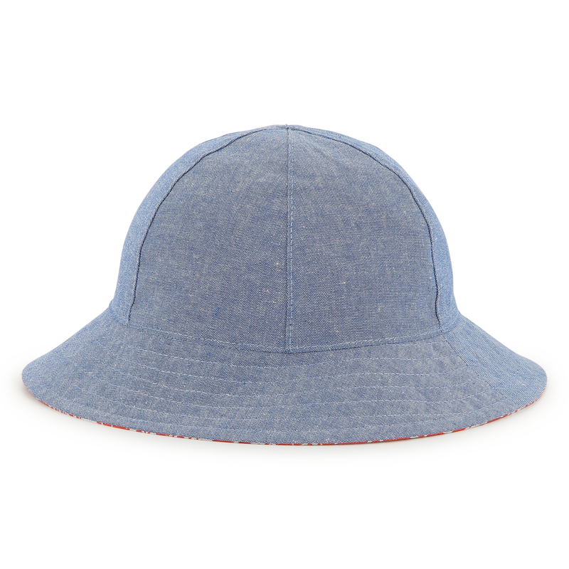 Reversible cotton bucket hat KENZO KIDS 
                    UNISEX