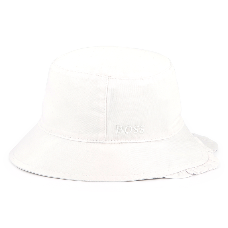 Frilled cotton bucket hat BOSS 
                    GIRL