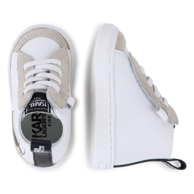 High-Top Leather Sneakers KARL LAGERFELD KIDS 
                    UNISEX