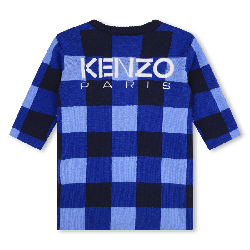 Gingham knit dress KENZO KIDS 
                    GIRL
