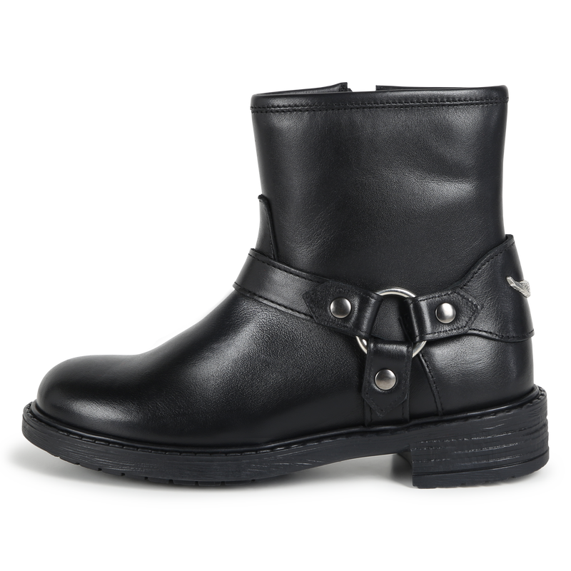 Zip-Up Leather Ankle Boots ZADIG & VOLTAIRE 
                    GIRL