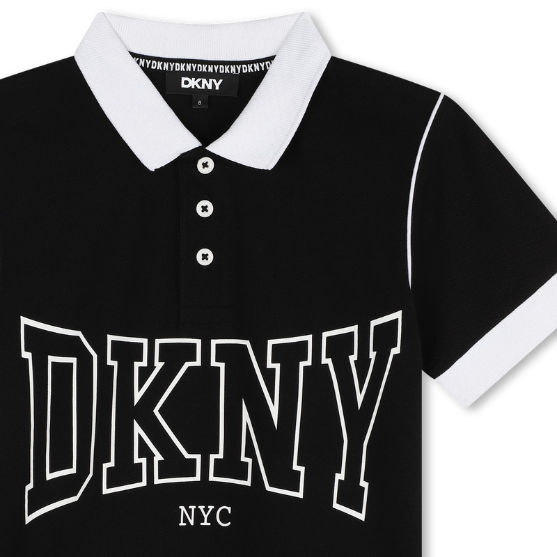Two-Tone Buttoned Polo Shirt DKNY 
                    BOY