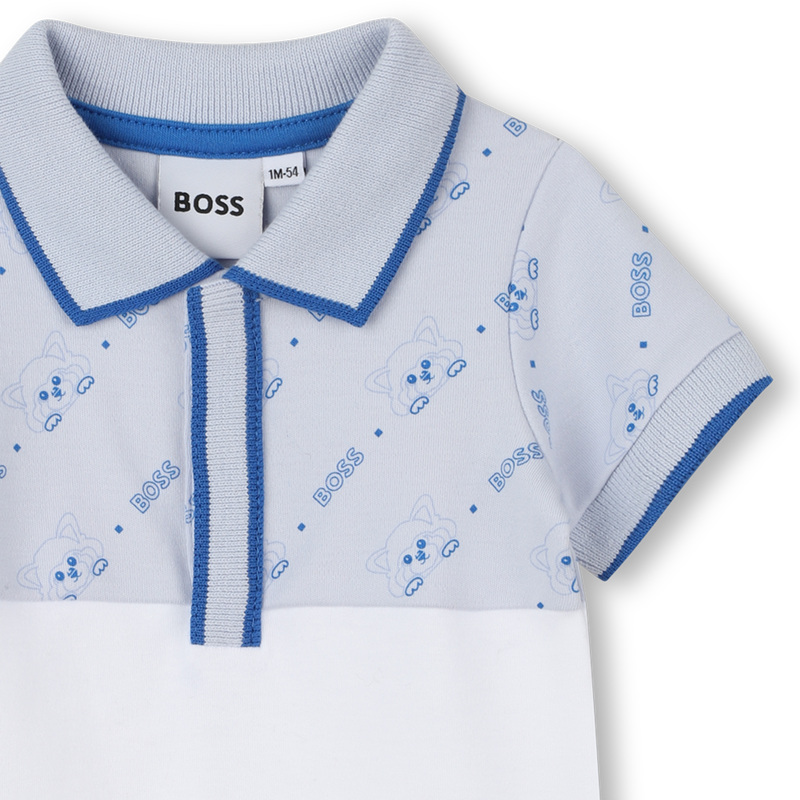 Short polo-neck romper BOSS 
                    BOY