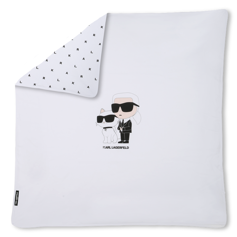 Printed cotton blanket KARL LAGERFELD KIDS 
                    UNISEX