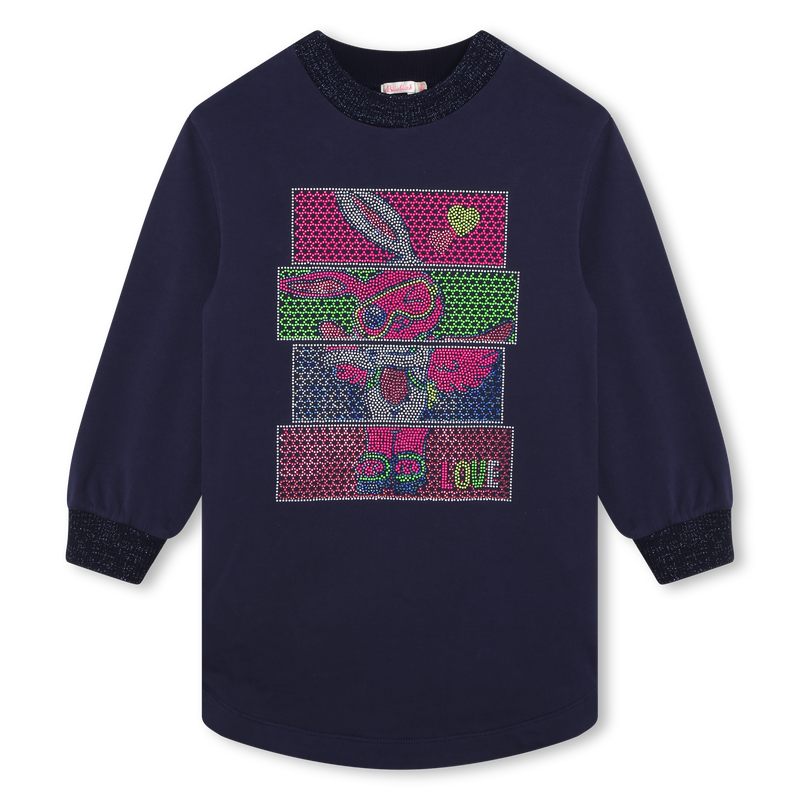 Rhinestone fleece dress BILLIEBLUSH 
                    GIRL