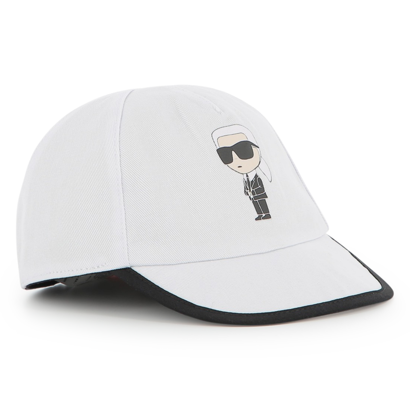Reversible cotton cap KARL LAGERFELD KIDS 
                    BOY