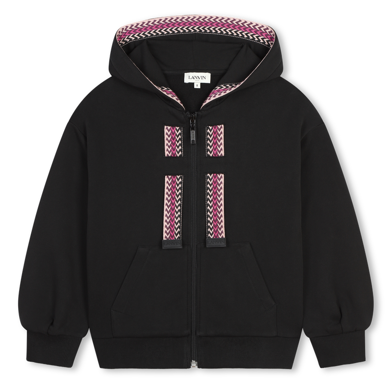 Embroidered Zip-Up Sweatshirt LANVIN 
                    GIRL