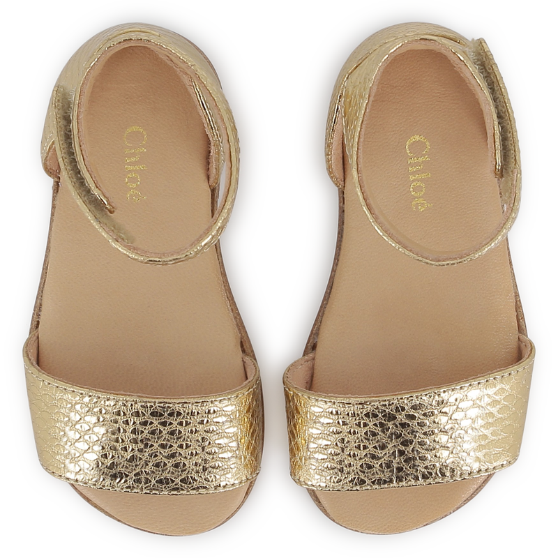 Leather sandals with straps CHLOE 
                    GIRL
