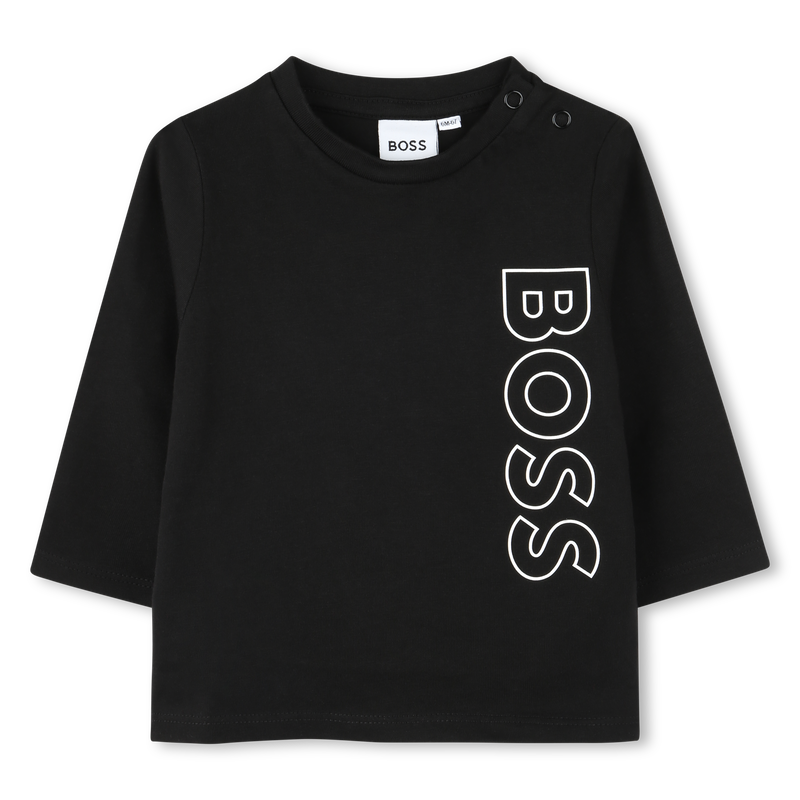 Cotton Long-Sleeve BOSS 
                    BOY