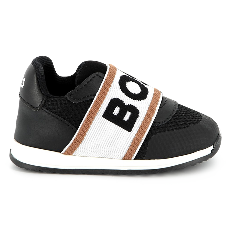 Leather and mesh sneakers BOSS 
                    BOY