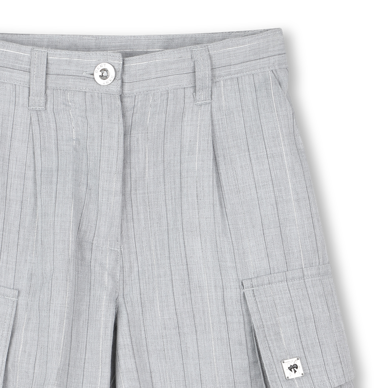 Long shorts with woven stripes DKNY 
                    GIRL