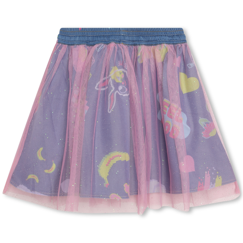 Layered denim-tulle skirt BILLIEBLUSH 
                    GIRL