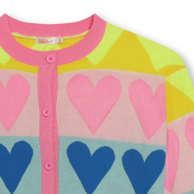 Heart-motif knitted cardigan BILLIEBLUSH 
                    GIRL