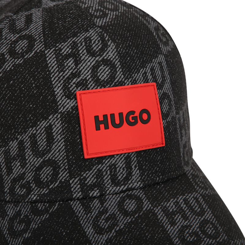 Checkered Fabric Baseball Cap HUGO 
                    BOY