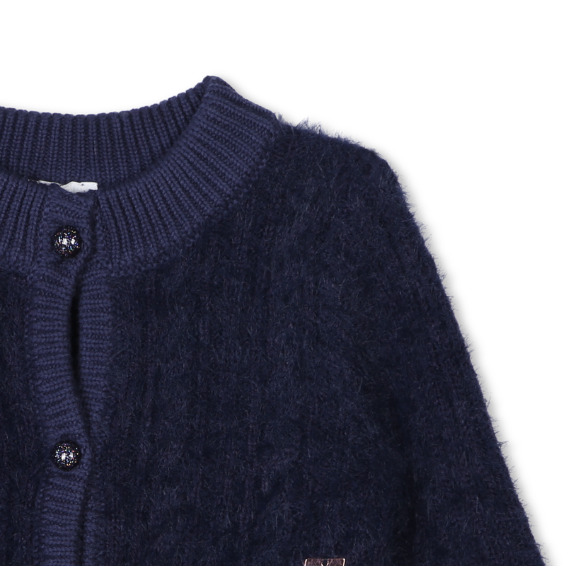 Decorative Knitted Cardigan CARREMENT BEAU 
                    GIRL