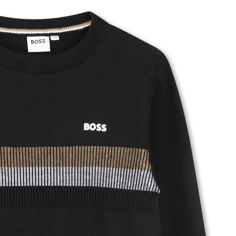 Knitted sweater with stripes BOSS 
                    BOY