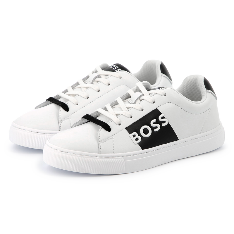 Lace-up leather sneakers BOSS 
                    BOY