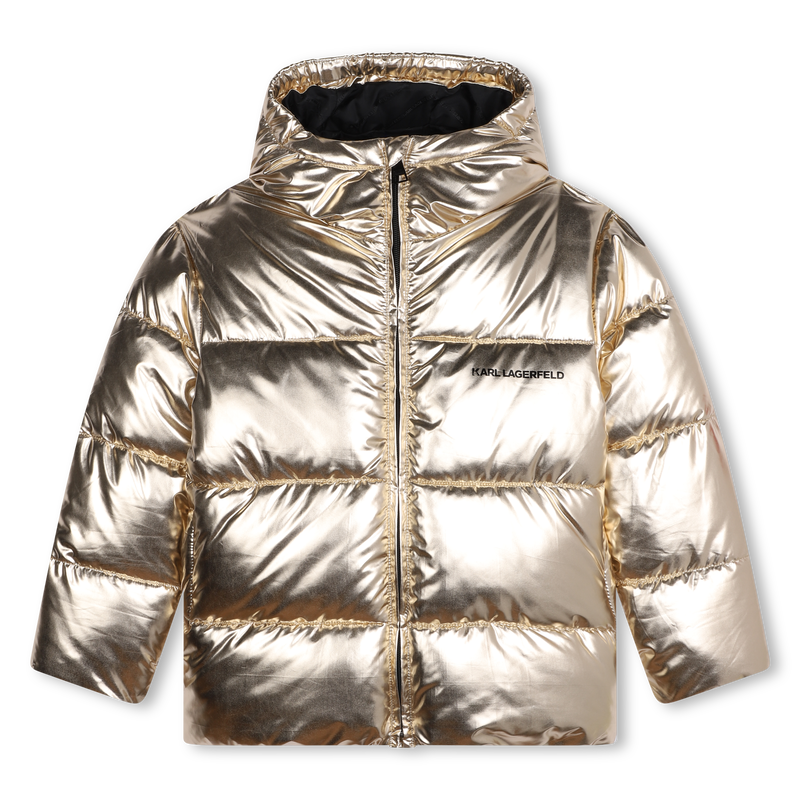 Hooded Water-Repellent Parka KARL LAGERFELD KIDS 
                    GIRL