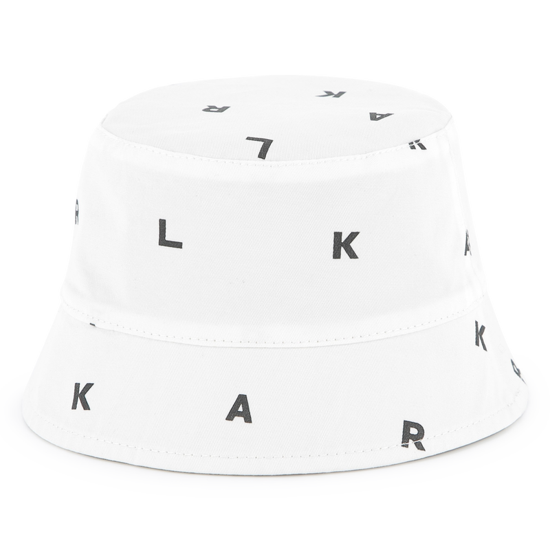 Reversible twill bucket hat KARL LAGERFELD KIDS 
                    BOY