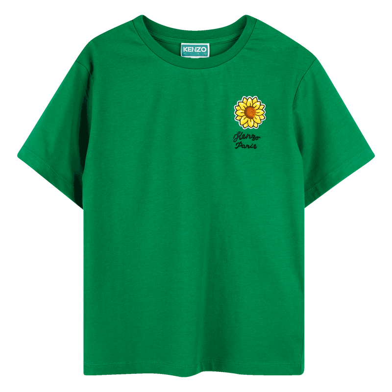 Embroidered T-shirt with patch KENZO KIDS 
                    GIRL
