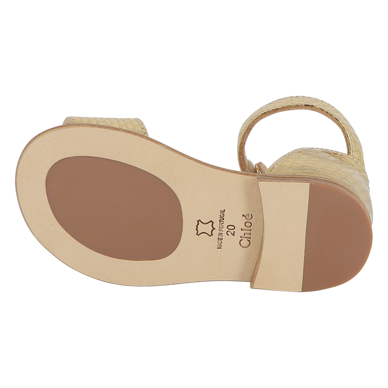 Leather sandals with straps CHLOE 
                    GIRL