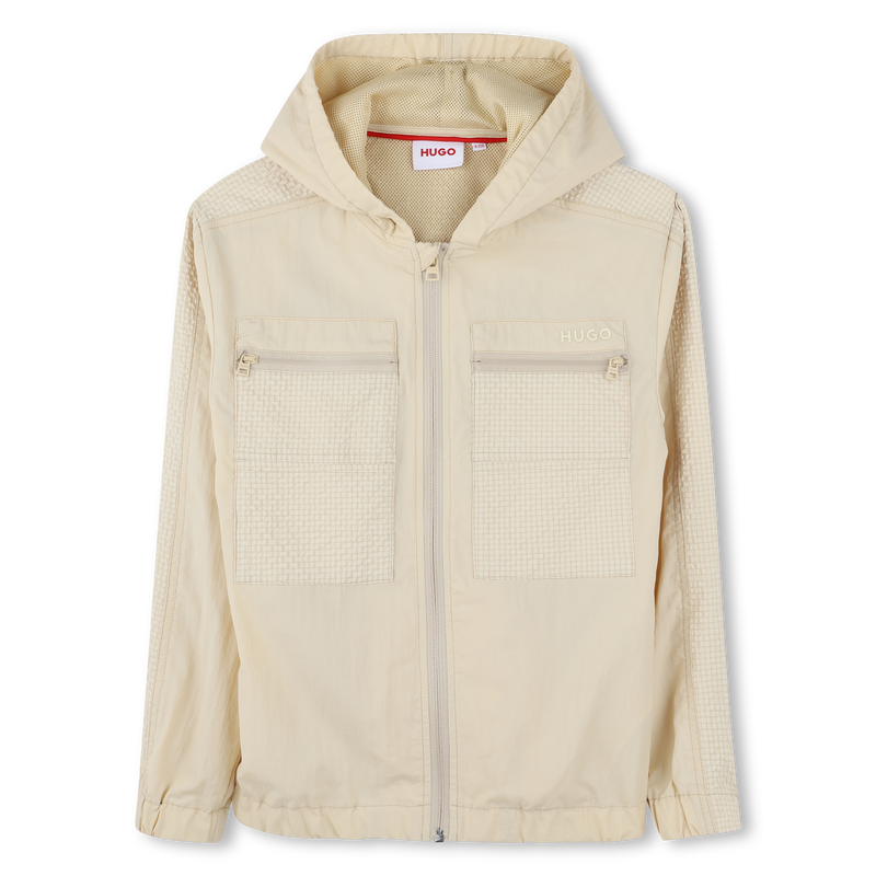 Hooded zipped windbreaker HUGO 
                    BOY