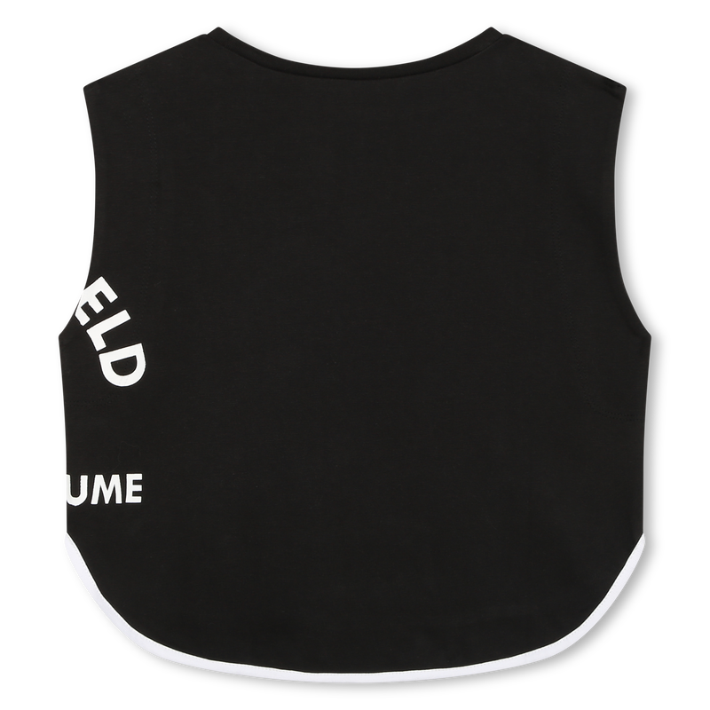 Printed Sleeveless T-Shirt KARL LAGERFELD KIDS 
                    GIRL