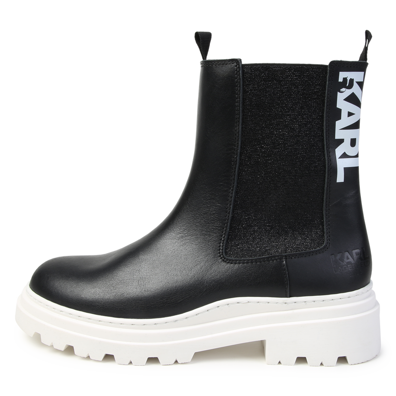 Leather Ankle Boots KARL LAGERFELD KIDS 
                    GIRL