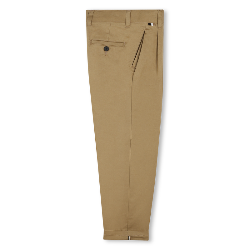 Plain Twill Chino Trousers BOSS 
                    BOY