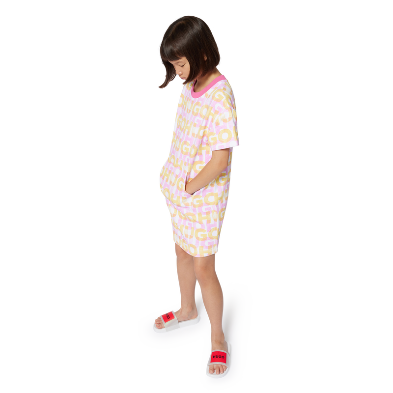 Printed fleece dress HUGO 
                    GIRL