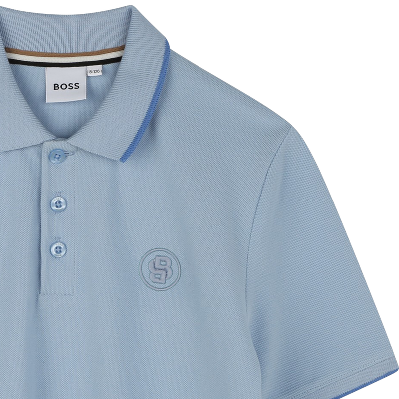 Straight cotton polo shirt BOSS 
                    BOY